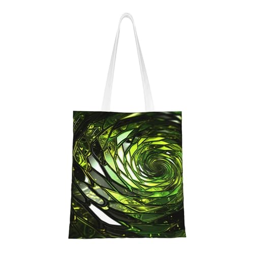 Abstrakte grüne Schlangen-Tragetasche für Damen, Canvas-Schultertaschen mit Taschen, Einkaufstasche, niedlich, wiederverwendbar, Einkaufstasche Abstrakte grüne Schlangen-Tragetasche für Damen, Canvas-Schultertaschen mit Taschen, Einkaufstasche, niedlich, wiederverwendbar, Einkaufstasche von BYPPJGH