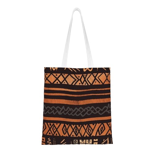 Afrikanische Schlammstoff-Tragetasche für Damen, Canvas-Schultertaschen mit Taschen, Einkaufstasche, niedlich, wiederverwendbar, Einkaufstasche Afrikanische Schlammstoff-Tragetasche für Damen, Canvas-Schultertaschen mit Taschen, Einkaufstasche, niedlich, wiederverwendbar, Einkaufstasche von BYPPJGH