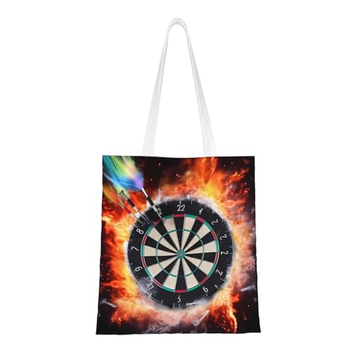 Dartboard-Tragetasche für Damen, Segeltuch, Schultertaschen mit Taschen, Einkaufstasche, niedliche, wiederverwendbare Einkaufstasche Dartboard-Tragetasche für Damen, Segeltuch, Schultertaschen mit Taschen, Einkaufstasche, niedliche, wiederverwendbare Einkaufstasche von BYPPJGH