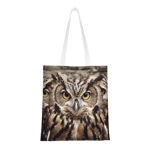 Einkaufstasche mit Eulen-Vögeln für Damen, Segeltuch, Schultertaschen mit Taschen, Einkaufstasche, niedlich, wiederverwendbar, Einkaufstasche Einkaufstasche mit Eulen-Vögeln für Damen, Segeltuch, Schultertaschen mit Taschen, Einkaufstasche, niedlich, wiederverwendbar, Einkaufstasche von BYPPJGH