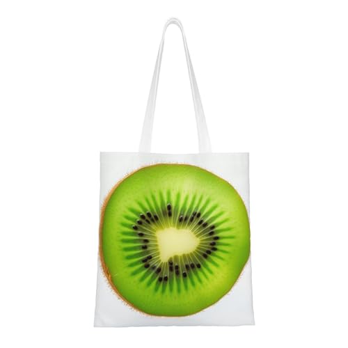 Kiwi Slice Tragetasche für Damen, Segeltuch, Schultertaschen mit Taschen, Einkaufstasche, niedlich, wiederverwendbar, Einkaufstasche Kiwi Slice Tragetasche für Damen, Segeltuch, Schultertaschen mit Taschen, Einkaufstasche, niedlich, wiederverwendbar, Einkaufstasche von BYPPJGH