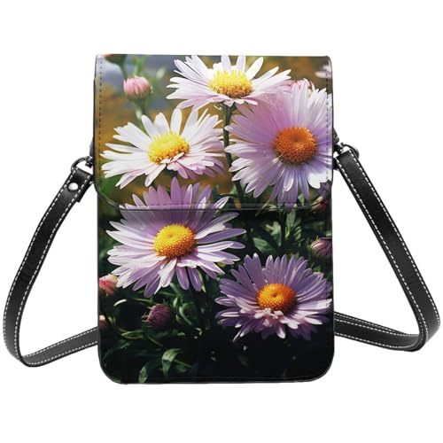 Kleine Umhängetasche für Damen und Mädchen, Gänseblümchen, Handygeldbörse, PU-Leder, Geldbörse mit Schultergurt Kleine Umhängetasche für Damen und Mädchen, Gänseblümchen, Handygeldbörse, PU-Leder, Geldbörse mit Schultergurt von BYPPJGH
