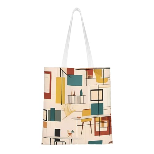 Moderne Einkaufstasche aus Segeltuch für Damen, Schultertasche aus Segeltuch mit Taschen, Einkaufstasche, niedliche, wiederverwendbare Einkaufstasche von BYPPJGH