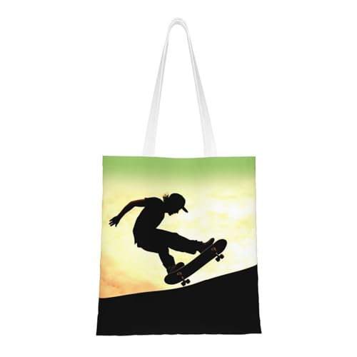 Skateboard-Tragetasche für Damen, Segeltuch-Schultertaschen mit Taschen, Einkaufstasche, niedliche, wiederverwendbare Einkaufstasche Skateboard-Tragetasche für Damen, Segeltuch-Schultertaschen mit Taschen, Einkaufstasche, niedliche, wiederverwendbare Einkaufstasche von BYPPJGH