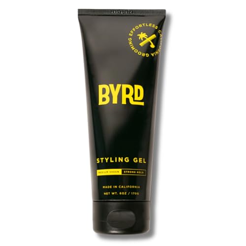 Byrd Styling Gel für Herren, starker Halt + natürliches Finish, definiert, kämmt und formt Ihr Haar, Fixiergel für alle Haartypen, mit Kokos- und Olivenöl von BYRD Hairdo Products