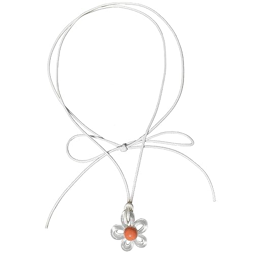 BYUTFA Bunte Harz-Blumen-Anhänger-Halskette für Frauen, einzigartiger Pflaumenblüten-Halsband, Jubiläumsschmuck, Blumen-Schlüsselbeinkette von BYUTFA