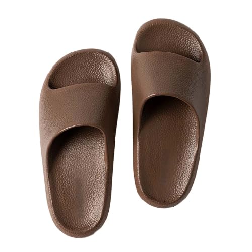 BYWXW Sommer Schlappen,Badeschlappen Super Weich rutschfeste Unisex Strand Sandalen Indoor Slippers Dicke Sohle Duschsandale leichte Strandsandalen(Size:EU 36/37,Color:Braun) von BYWXW