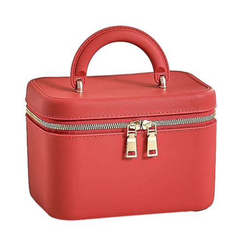 BYYLECL Make-up-Tasche mit großem Fassungsvermögen, Make-up-Tasche mit Reißverschluss, tragbarer Reise-Make-up-Organizer mit Griff, leichte Kulturtasche, Reißverschluss, Make-up-Organizer für Damen von BYYLECL