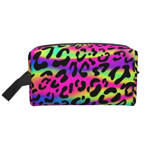 Abstraktes neonhelles geometrisches Muster, Kosmetik-Organizer mit großer Kapazität, Reise-Make-up-Tasche für Damen von BYwenhopnbs