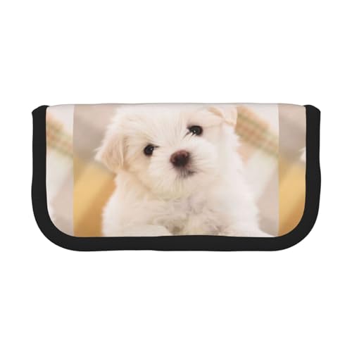 BYwenhopnbs West Highland White Terrier, Federmäppchen mit großer Kapazität, Stiftetasche, Organizer aus Segeltuch, Federmäppchen für Mädchen BYwenhopnbs West Highland White Terrier, Federmäppchen mit großer Kapazität, Stiftetasche, Organizer aus Segeltuch, Federmäppchen für Mädchen von BYwenhopnbs