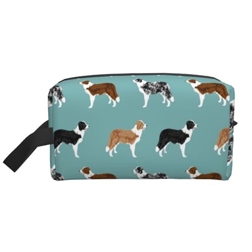 Border Collie Dogs Kosmetik-Organizer mit großer Kapazität, Reise-Make-up-Tasche für Frauen von BYwenhopnbs