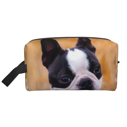 Boston Terrier Bokeh Hunde Haustiere Boston Terrier Kosmetik-Organizer mit großer Kapazität, Reise-Make-up-Tasche für Frauen von BYwenhopnbs