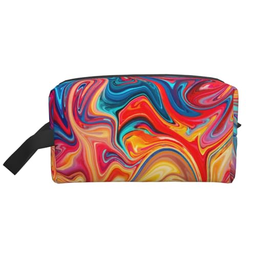 Bunte Marmorfarbe, Kosmetik-Organizer mit großer Kapazität, Reise-Make-up-Tasche für Frauen von BYwenhopnbs