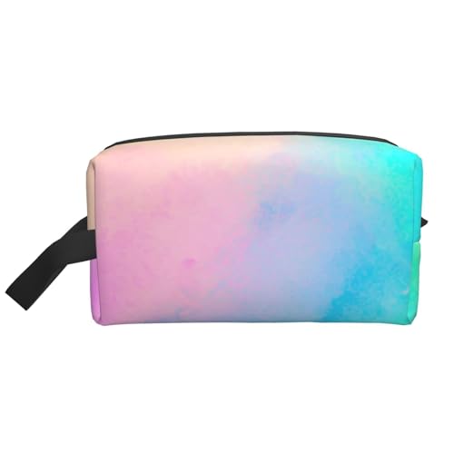 Buntes Pastell-Zeichenpapier Regenbogen Kosmetik-Organizer mit großer Kapazität, Reise-Make-up-Tasche für Frauen von BYwenhopnbs