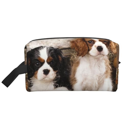 Cavalier King Charles Spaniel, kleine Welpen, Kosmetik-Organizer mit großer Kapazität, Reise-Make-up-Tasche für Frauen von BYwenhopnbs