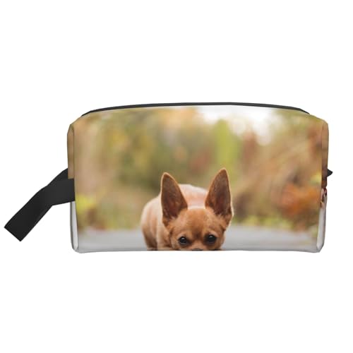 Chihuahua-Hund, Kosmetik-Organizer mit großer Kapazität, Reise-Make-up-Tasche für Frauen von BYwenhopnbs