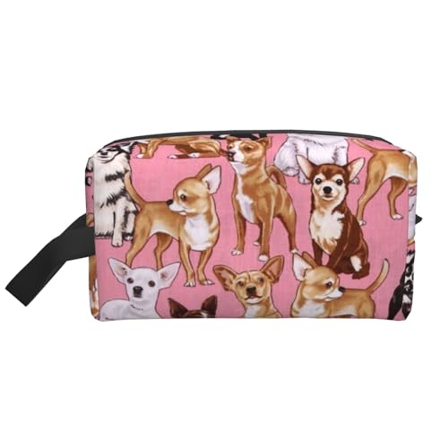 Chihuahuas Kosmetik-Organizer mit großer Kapazität, Reise-Make-up-Tasche für Frauen von BYwenhopnbs