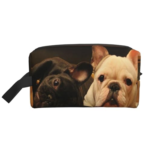 Französische Bulldogge1 Kosmetik-Organizer mit großer Kapazität, Reise-Make-up-Tasche für Frauen von BYwenhopnbs