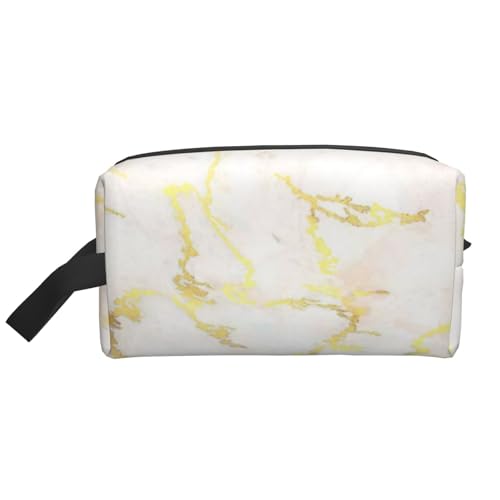 Goldmarmor, blank, modern, elegant, Kosmetik-Organizer mit großer Kapazität, Reise-Make-up-Tasche für Frauen von BYwenhopnbs