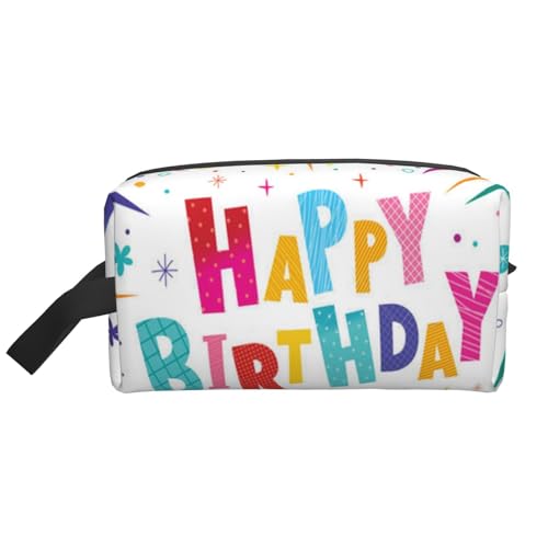 Happy Birthday Kosmetik-Organizer mit großer Kapazität, Reise-Make-up-Tasche für Frauen von BYwenhopnbs