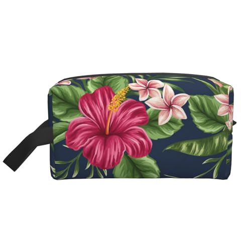 Hibiscus and Plumeria Kosmetik-Organizer mit großer Kapazität, Reise-Make-up-Tasche für Frauen von BYwenhopnbs