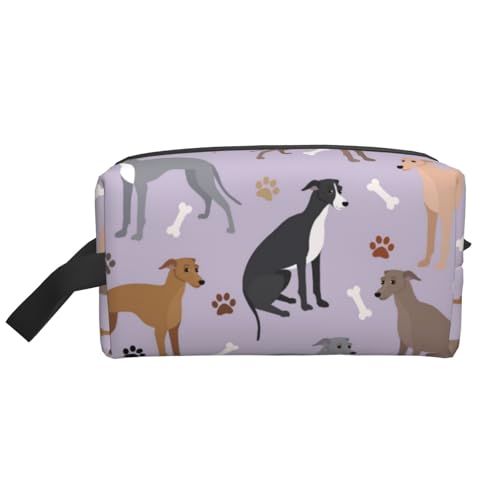 Italienische Windspielhundeknochen und -Pfoten, Kosmetik-Organizer mit großer Kapazität, Reise-Make-up-Tasche für Frauen von BYwenhopnbs