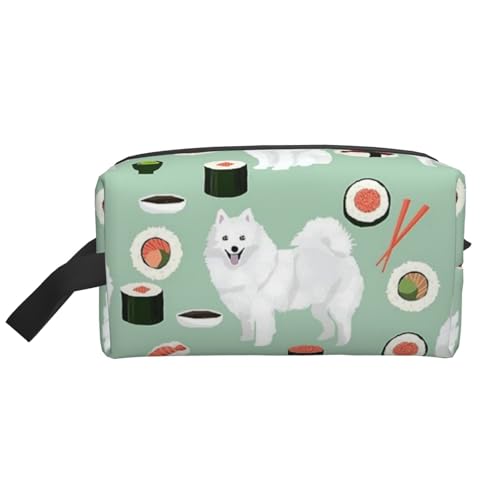 Japanischer Spitz, Sushi, Samoye-Hund, Kosmetik-Organizer mit großer Kapazität, Reise-Make-up-Tasche für Frauen von BYwenhopnbs