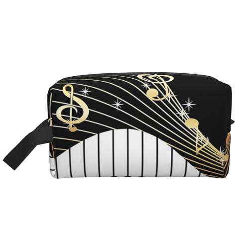 Klaviertastatur-Musiknoten, Kosmetik-Organizer mit großer Kapazität, Reise-Make-up-Tasche für Frauen von BYwenhopnbs