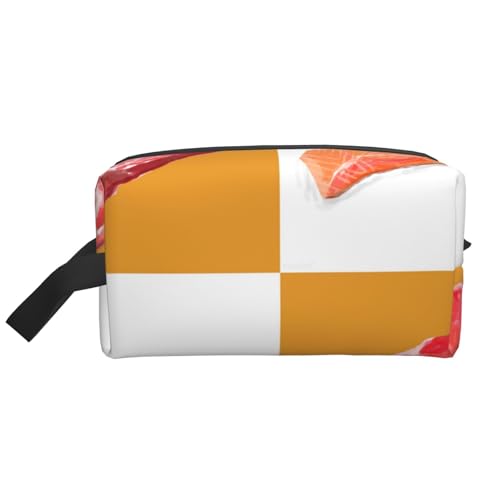 Köstlicher Lachs und Steak, Kosmetik-Organizer mit großer Kapazität, Reise-Make-up-Tasche für Frauen von BYwenhopnbs