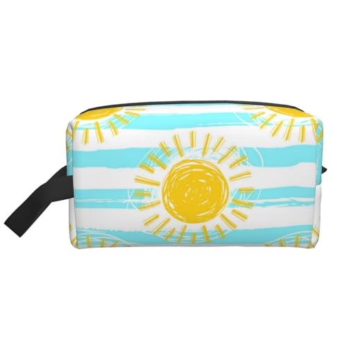 Kosmetik-Organizer mit Cartoon-Sonne und großer Kapazität, Reise-Make-up-Tasche für Frauen von BYwenhopnbs