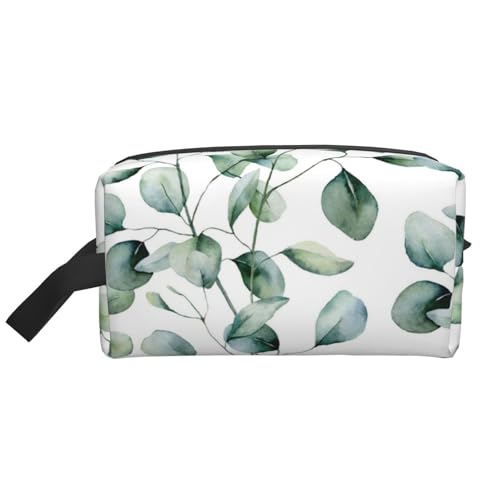 Kosmetik-Organizer mit Eukalyptusblättern und großer Kapazität, Reise-Make-up-Tasche für Damen von BYwenhopnbs