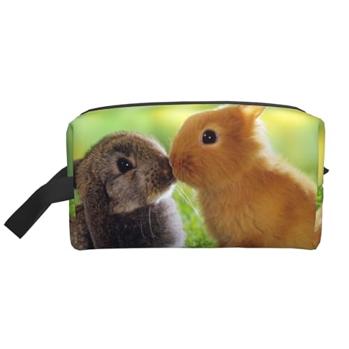 Kosmetik-Organizer mit Kaninchen-Liebes-Aufdruck, große Kapazität, Reise-Make-up-Tasche für Frauen von BYwenhopnbs