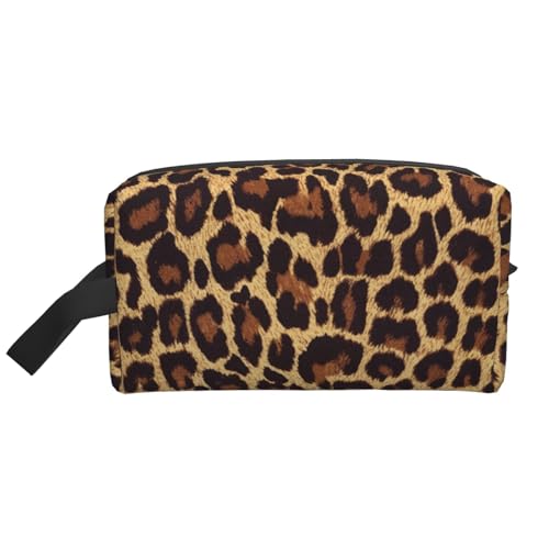 Kosmetik-Organizer mit Leopardenmuster und großer Kapazität, Reise-Make-up-Tasche für Damen von BYwenhopnbs