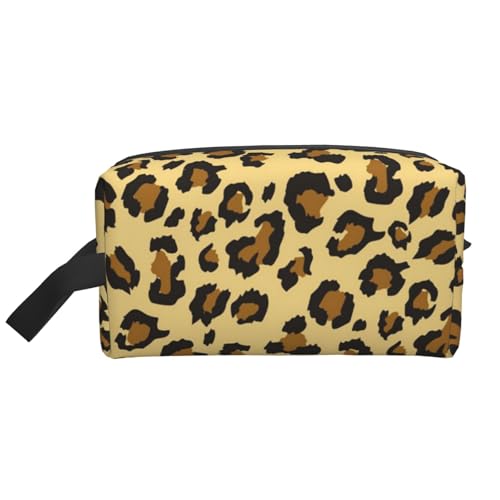 Kosmetik-Organizer mit Leopardenmuster und großer Kapazität, Reise-Make-up-Tasche für Damen von BYwenhopnbs