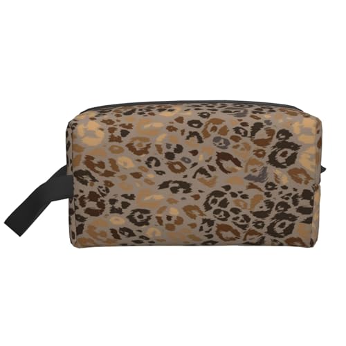 Kosmetik-Organizer mit Leopardenmuster und nahtlosem Druck, große Kapazität, Reise-Make-up-Tasche für Damen von BYwenhopnbs