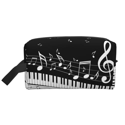 Kosmetik-Organizer mit Musiknoten, große Kapazität, Reise-Make-up-Tasche für Frauen von BYwenhopnbs