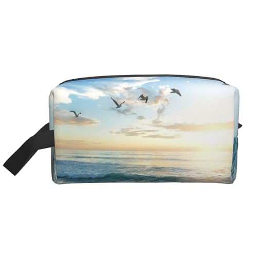 Kosmetik-Organizer mit Strand-Design, große Kapazität, Reise-Make-up-Tasche für Frauen von BYwenhopnbs