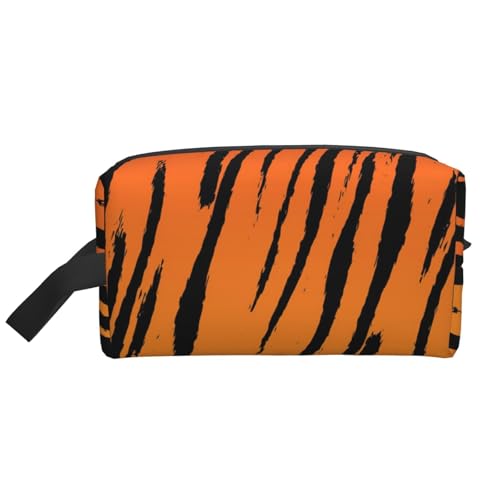 Kosmetik-Organizer mit Tigerstreifen-Print und großer Kapazität, Reise-Make-up-Tasche für Damen von BYwenhopnbs