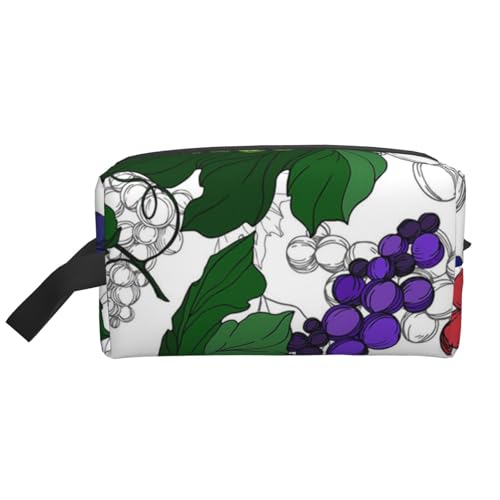 Kosmetik-Organizer mit Traubenmuster und großer Kapazität, Reise-Make-up-Tasche für Frauen von BYwenhopnbs