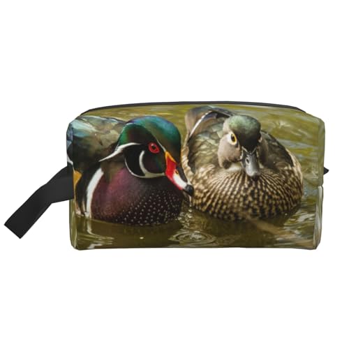 Kosmetik-Organizer mit großem Fassungsvermögen, Motiv: Domestic Duck, Reise-Make-up-Tasche für Damen von BYwenhopnbs