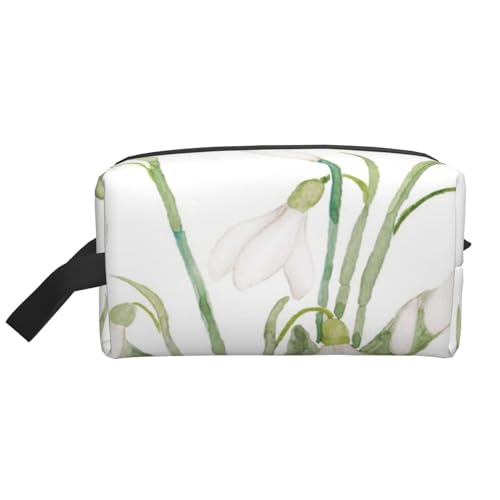 Kosmetik-Organizer mit großem Fassungsvermögen, Reise-Make-up-Tasche für Damen, Blumenmuster, Blumenmuster von BYwenhopnbs