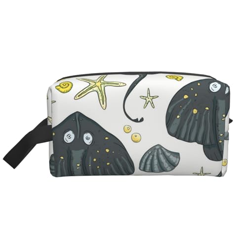 Kosmetik-Organizer mit großer Kapazität, Meeresleben, Stingray, Reise-Make-up-Tasche für Frauen von BYwenhopnbs