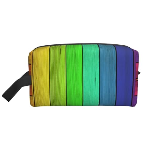 Kosmetik-Organizer mit großer Kapazität aus farbigem Holz, Reise-Make-up-Tasche für Frauen von BYwenhopnbs