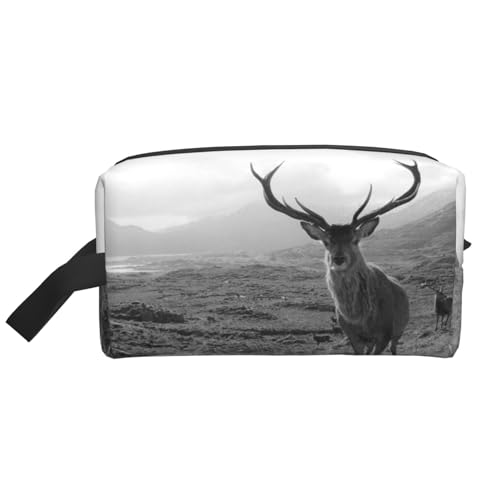 Kosmetik-Organizer mit lustigem Hirsch und großer Kapazität, Reise-Make-up-Tasche für Frauen von BYwenhopnbs