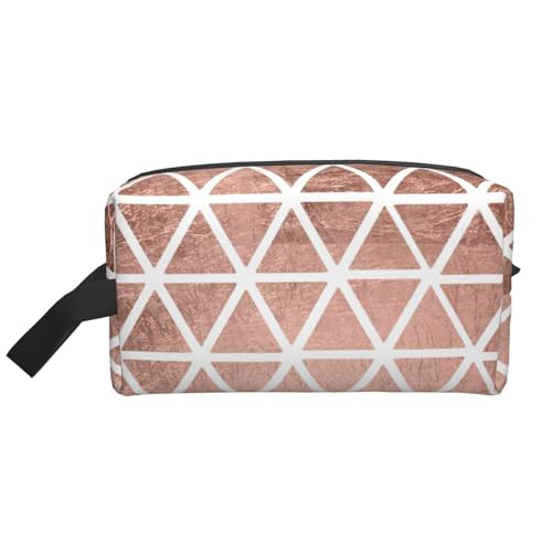 Kosmetik-Organizer mit roségoldenem Muster und großem Fassungsvermögen, Reise-Make-up-Tasche für Damen von BYwenhopnbs