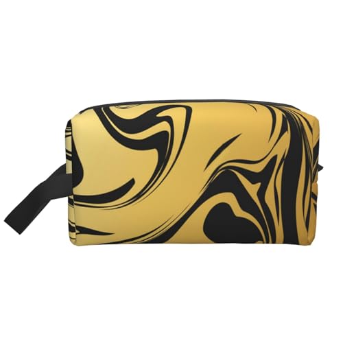 Marmortextur, Kupfer, Kosmetik-Organizer mit großer Kapazität, Reise-Make-up-Tasche für Damen von BYwenhopnbs