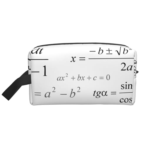 Mathematik- und Geometrieschule mit wissenschaftlichen Formeln, Kreidetafel, Kosmetik-Organizer mit großer Kapazität, Reise-Make-up-Tasche für Frauen von BYwenhopnbs