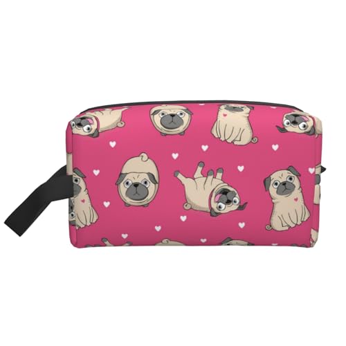 Muster Mops Kosmetik-Organizer mit großer Kapazität, Reise-Make-up-Tasche für Frauen von BYwenhopnbs