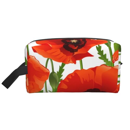 Nahtloses Mohnmuster (2) Kosmetik-Organizer mit großer Kapazität, Reise-Make-up-Tasche für Damen von BYwenhopnbs