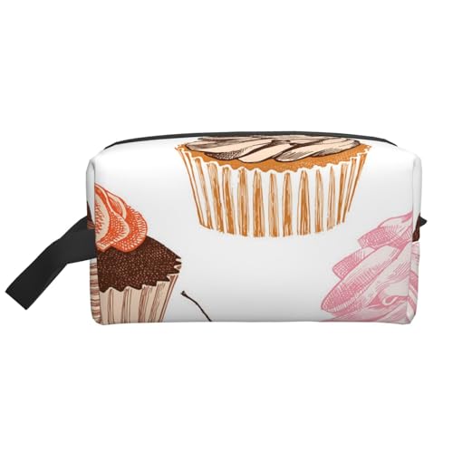 Niedliche Cupcakes, Kosmetik-Organizer mit großer Kapazität, Reise-Make-up-Tasche für Frauen von BYwenhopnbs